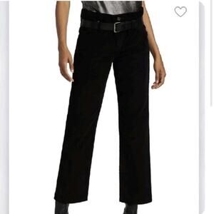 NWT RtA Black Corduroy Dexter Belted High Waist Boyfriend Pants size XXS